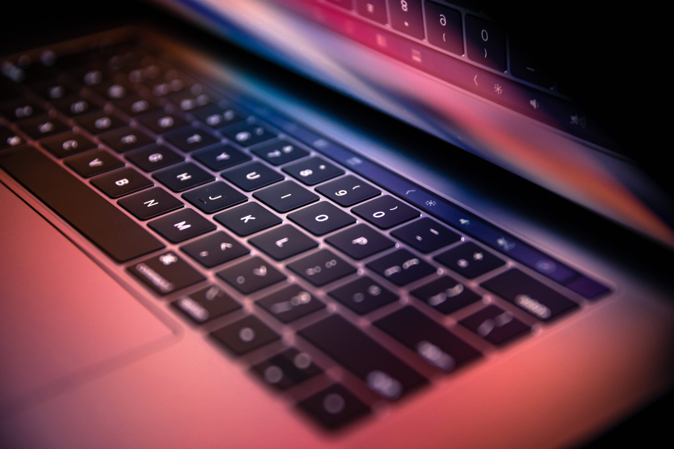 MacBook keyboard background